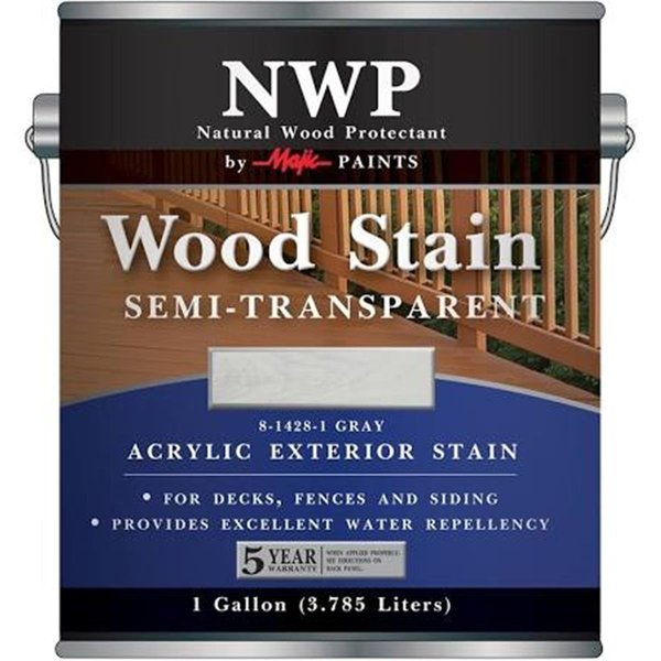 Majic Paints Yenkin Majestic Paint 9261207 1 gal Wood Stain Acrylic Semi Transparent Gray Paint 9261207